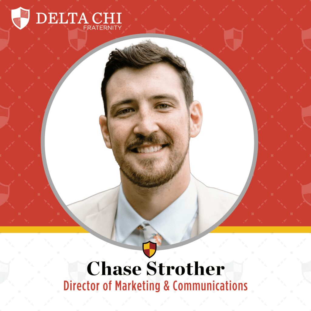 Professional portrait of Chase Strother, Director of Marketing & Communications at Delta Chi.