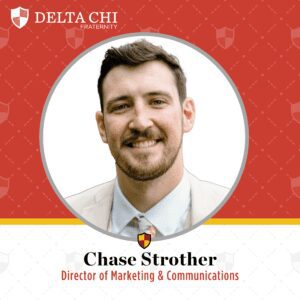 Professional portrait of Chase Strother, Director of Marketing & Communications at Delta Chi.