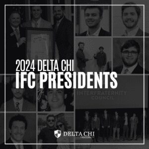 Collage of 2024 Delta Chi IFC Presidents' photos.